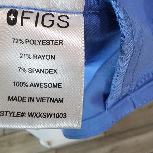 Figs Rafaela Ceil Blue Scrub top wxxsw1003 - Picture 8 of 8